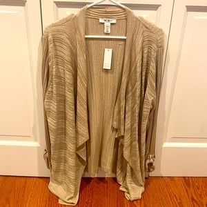 White House Black Market Gold Cardigan NWT